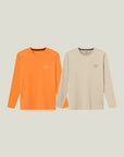 Oncourt LS Layer T-Shirt - Orange and Sand Bundle