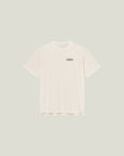 Active Light Weight T-Shirt - Off White w. Navy/Green