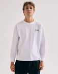 Offcourt Logo Long Sleeve - White w. Green
