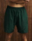Mens Active Globe Shorts - Court Green