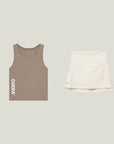 Oncourt Slim Tank Top & Oncourt Cuera Skirt 2-in-1