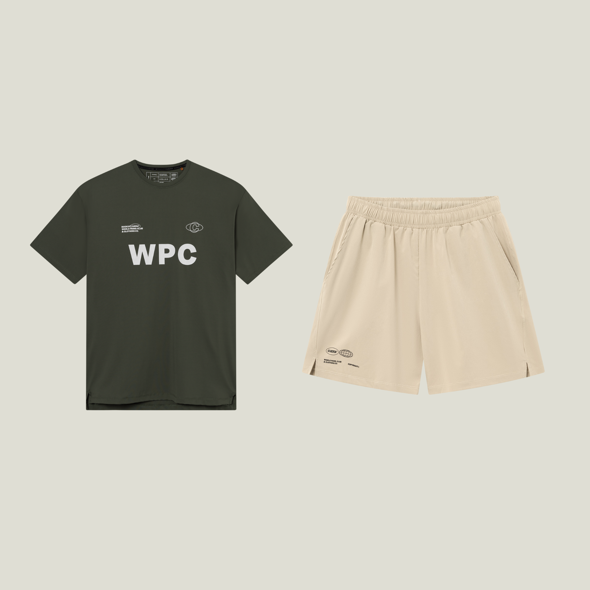 Oncourt Shorts &amp; T-shirt - Sand &amp; Army