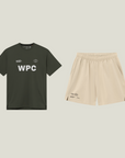 Oncourt Shorts & T-shirt - Sand & Army