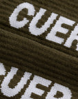 Cuera 2-pack Cuera Padel Socks in Army/White, logo print detail