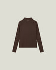 Cuera Active Cuera Zip Cardigan in Dark Brown, flat lay back view