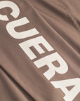 Cuera Active Logo Tights Long in Walnut, logo print detail
