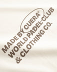 Cuera Active WPC Light Weight T-Shirt in Off White/Walnut, flat lay back view