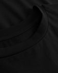 Cuera Offcourt Legacy Short Sleeve in Black, neck label and care tag detail