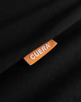 Cuera Offcourt Legacy Short Sleeve in Black, neck label and care tag detail