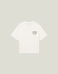 Cuera Offcourt WPC T-Shirt in Off White w. Army, flat lay front view