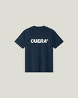 Cuera Oncourt Airy Logo T-Shirt in Navy, flat lay back view