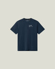Cuera Oncourt Airy Logo T-Shirt in Navy, flat lay front view