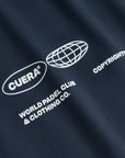 Cuera Oncourt Airy Logo T-Shirt in Navy, logo print detail