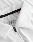 Cuera Oncourt Made Polo ss in White, collar detail