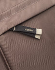 Cuera Oncourt Premium Padel Bag in Walnut, neck label and care tag detail