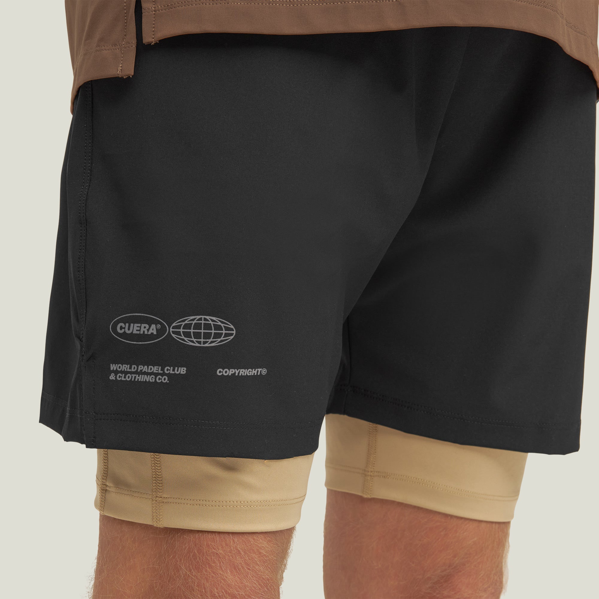 Mens Active Globe Shorts - Black