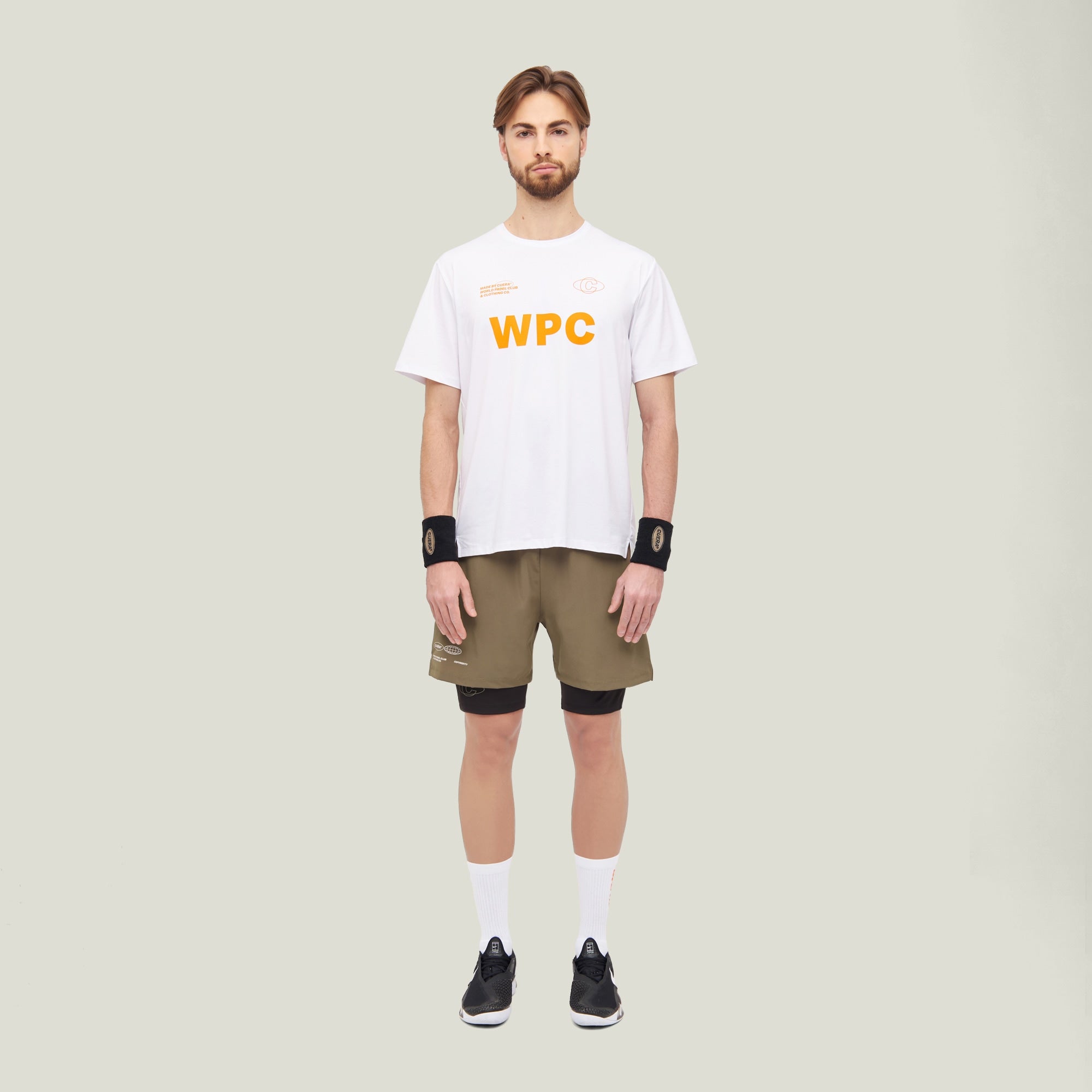 Mens Active Globe Shorts - Walnut