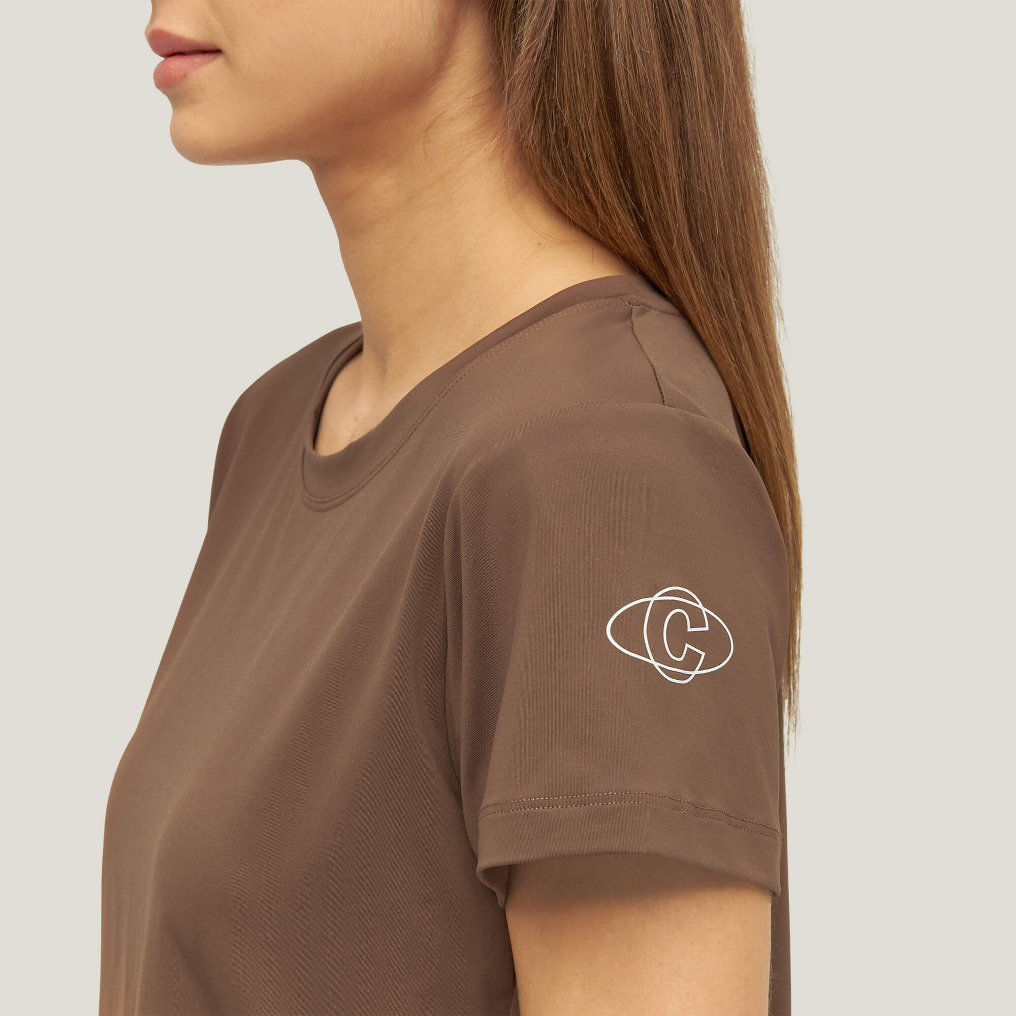Oncourt Crop WPC  T-Shirt - Espresso