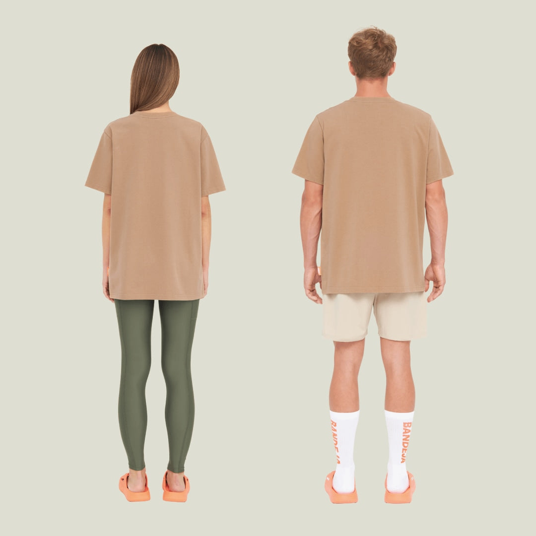 Relaxed Oversize Offcourt T-Shirt P - Brown