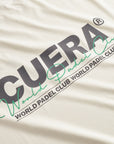 Active Light Weight T-Shirt - Off White w. Navy/Green