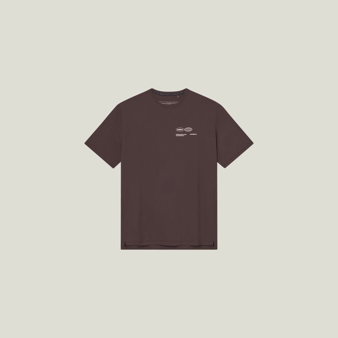 Oncourt Airy Logo T-Shirt - Dark Brown