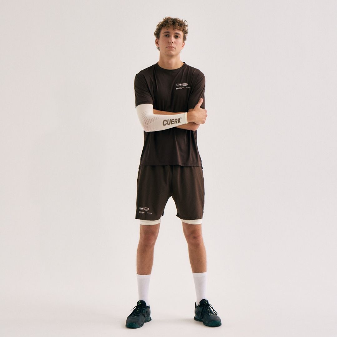 Oncourt Airy Logo T-Shirt - Dark Brown