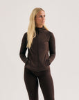 Active Cuera Zip Cardigan - Dark Brown