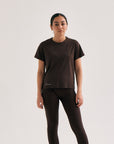 Oncourt Slit Top SS - Dark Brown