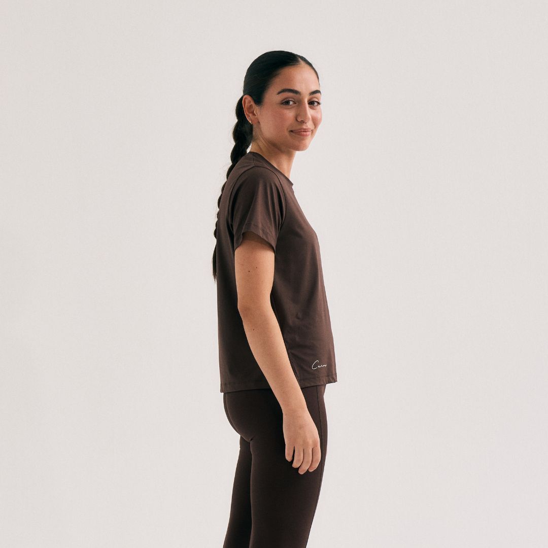 Oncourt Slit Top SS - Dark Brown