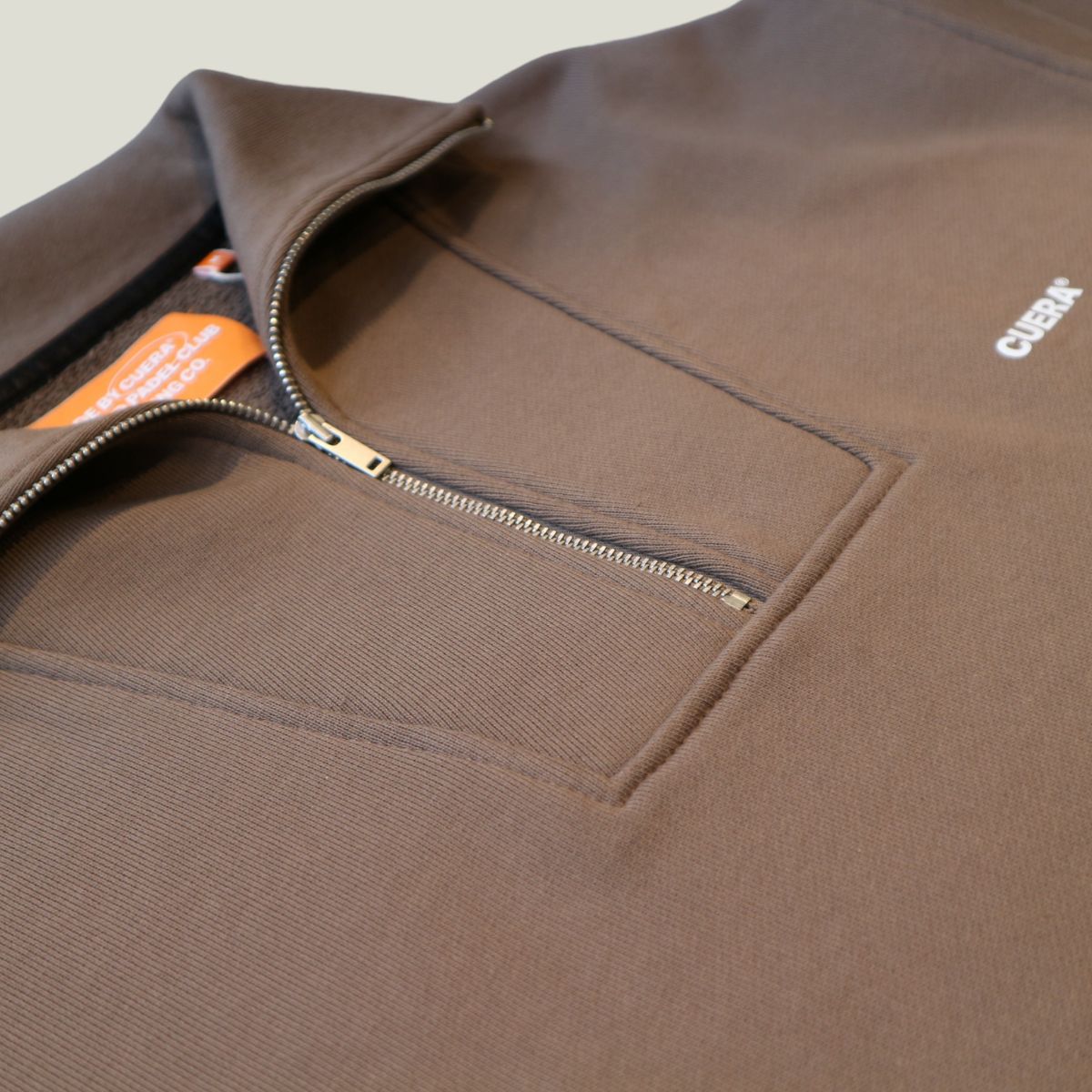 Offcourt Cuera Half Zip Sweat - Walnut
