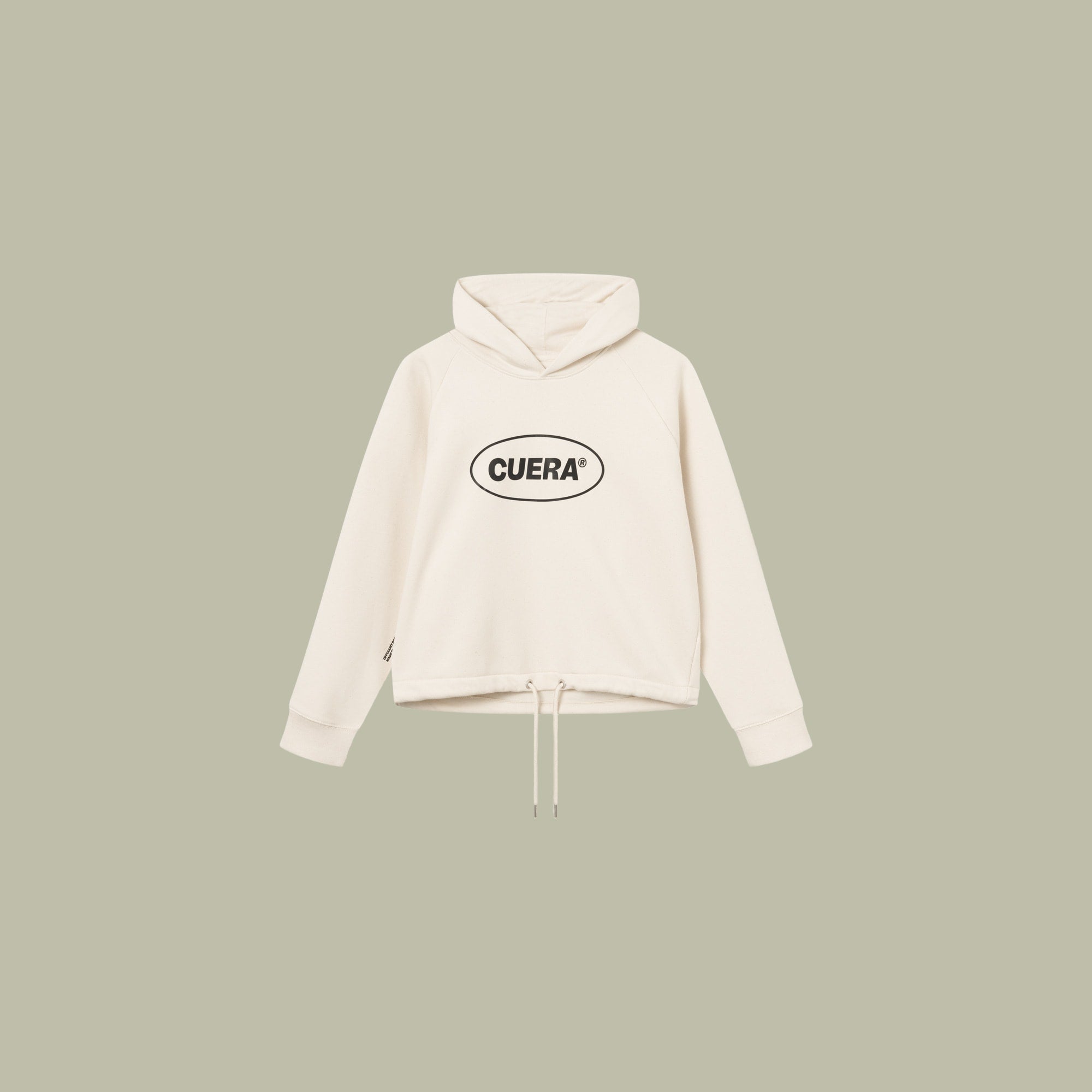 Cropped Merch Hoodie - Off White