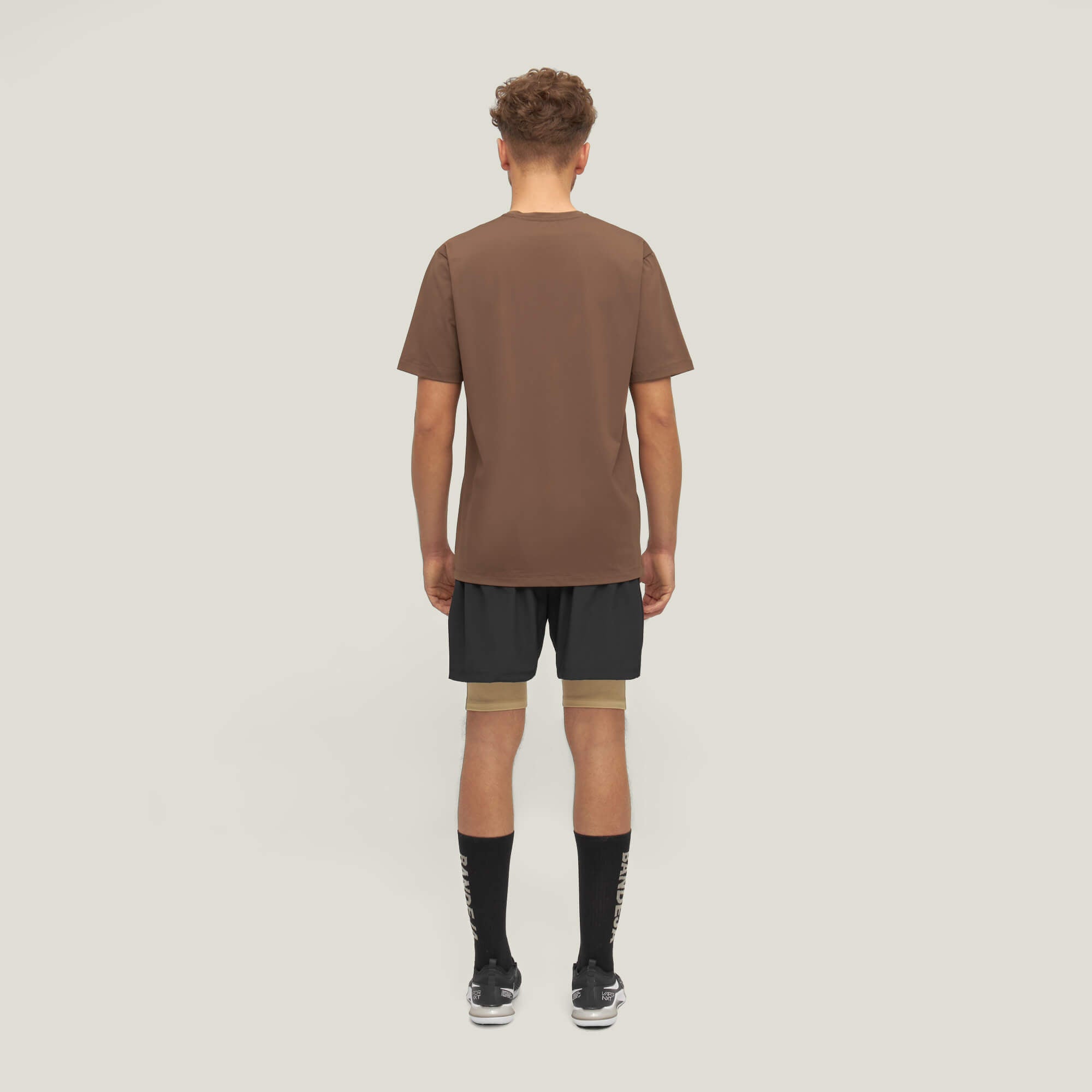 Mens Active Globe Shorts - Black