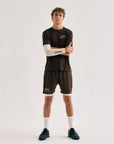 Mens Active Globe Shorts - Dark Brown