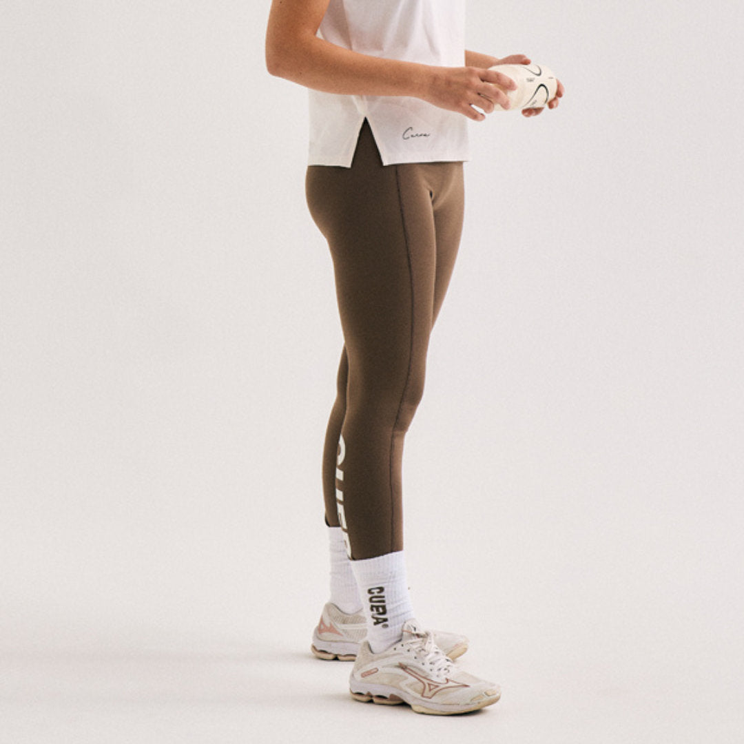 Active Logo Tights Long - Walnut