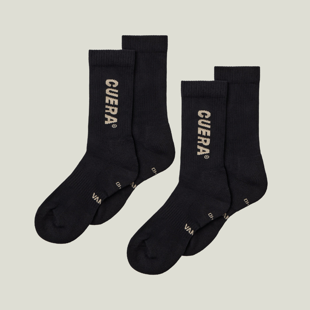 2-pack Cuera Padel Socks - Black/Sand
