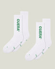 2-pack Cuera Padel Socks - Weiß / Grün