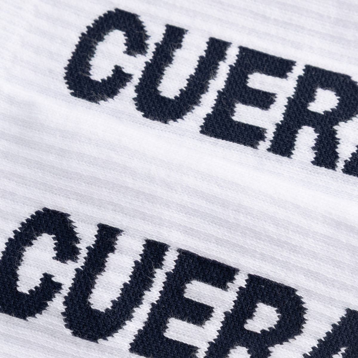 Cuera 2-pack Cuera Padel Socks in White/Navy, logo print detail