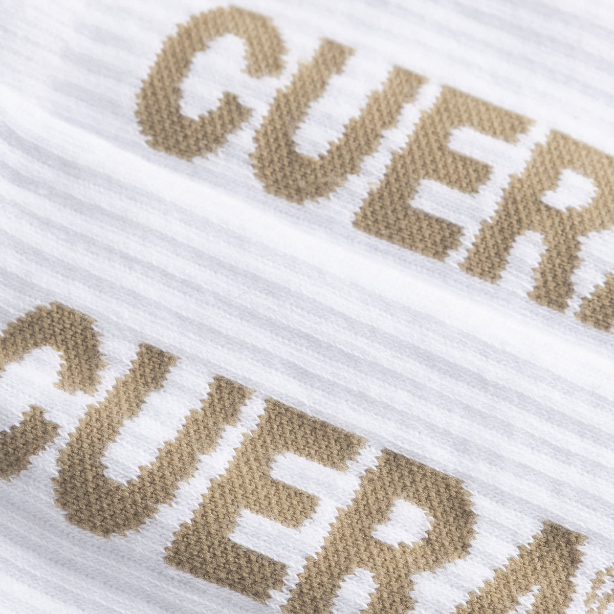 Cuera 2-pack Cuera Padel Socks in White/Walnut, logo print detail