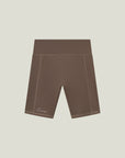 Cuera Active Biker Tights Hidden Seem in Walnut, flat lay front view