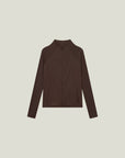 Cuera Active Cuera Zip Cardigan in Dark Brown, flat lay front view