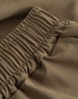 Cuera Womens Active Globe Shorts in Walnut, waistband detail