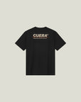 Cuera Active Light Weight T-Shirt in Black, flat lay back view