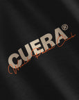 Cuera Active Light Weight T-Shirt in Black, logo print detail