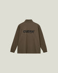 Cuera Active Structure Half Zip in Army, flat lay back view