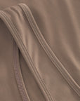 Cuera Flame Light Weight Oversized Tank Top in Walnut, fabric detail
