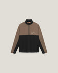 Cuera Active Track Jacket in Black / Walnut, flat lay front view