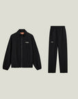 Cuera Active Tracksuit Black 2.0 Bundle, flat lay front view