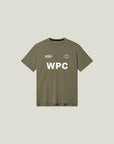 Cuera Active WPC Light Weight T-Shirt in Army, flat lay front view