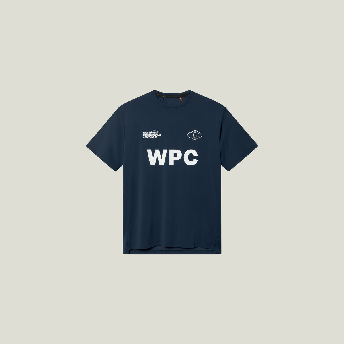 Cuera Active WPC Light Weight T-Shirt in Navy, flat lay front view