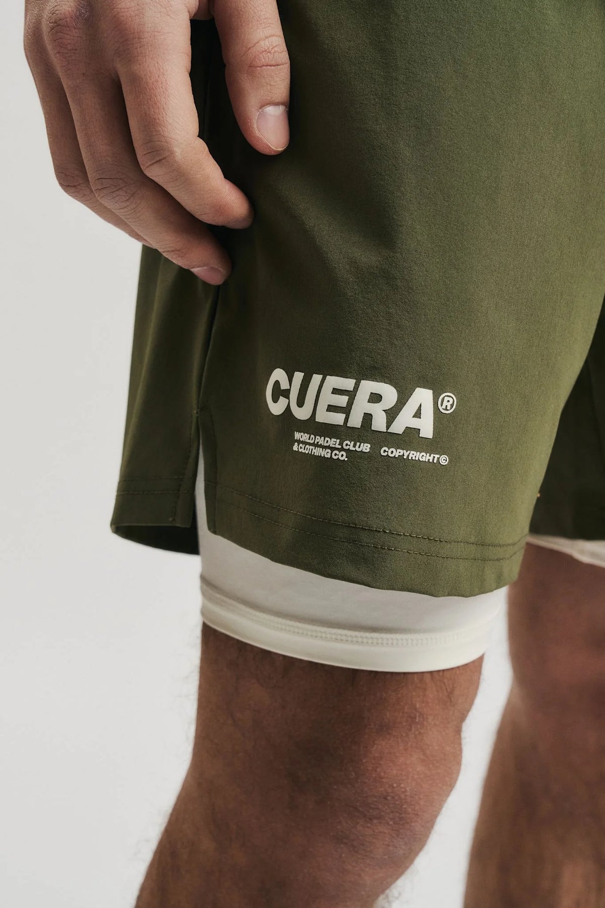 Model wearing Cuera Father's Day Premium Bundle, close-up detail on model